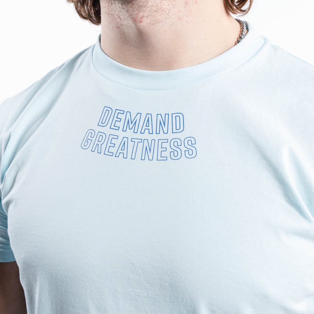 
                      
                        Demand Greatness True-Fit Cyanite is our new meet shirt design highlighting Demand Greatness with a double outline font to showcase your impact on the platform. The Shirt is IPF Approved. Shop the full A7 Powerlifting IPF Approved Equipment collection. The IPF Approved Kit includes Powerlifting Singlet, A7 Meet Shirt, A7 Zebra Wrist Wraps, A7 Deadlift Socks, Hourglass Knee Sleeves. Genouill�res powerlifting shipping to France, Spain, Ireland, Germany, Italy, Sweden and EU.
                      
                    