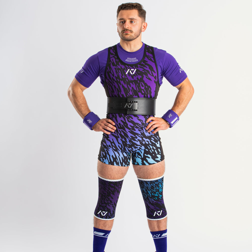 
                      
                        Our IPF APPROVED Rausch Singlets are designed to support the strength and power of an lifter. A racerback design with advanced compression fabric provides powerlifters ultimate support whilst on the platform. IPF Approved Kit includes Rausch Powerlifting Singlet, A7 Meet Shirt, A7 Zebra Wrist Wraps, A7 Deadlift Socks, Hourglass Knee Sleeves (Stiff Knee Sleeves and Rigor Mortis Knee Sleeves). Genouill�res powerlifting shipping to France, Spain, Ireland, Germany, Italy, Sweden and EU.
                      
                    