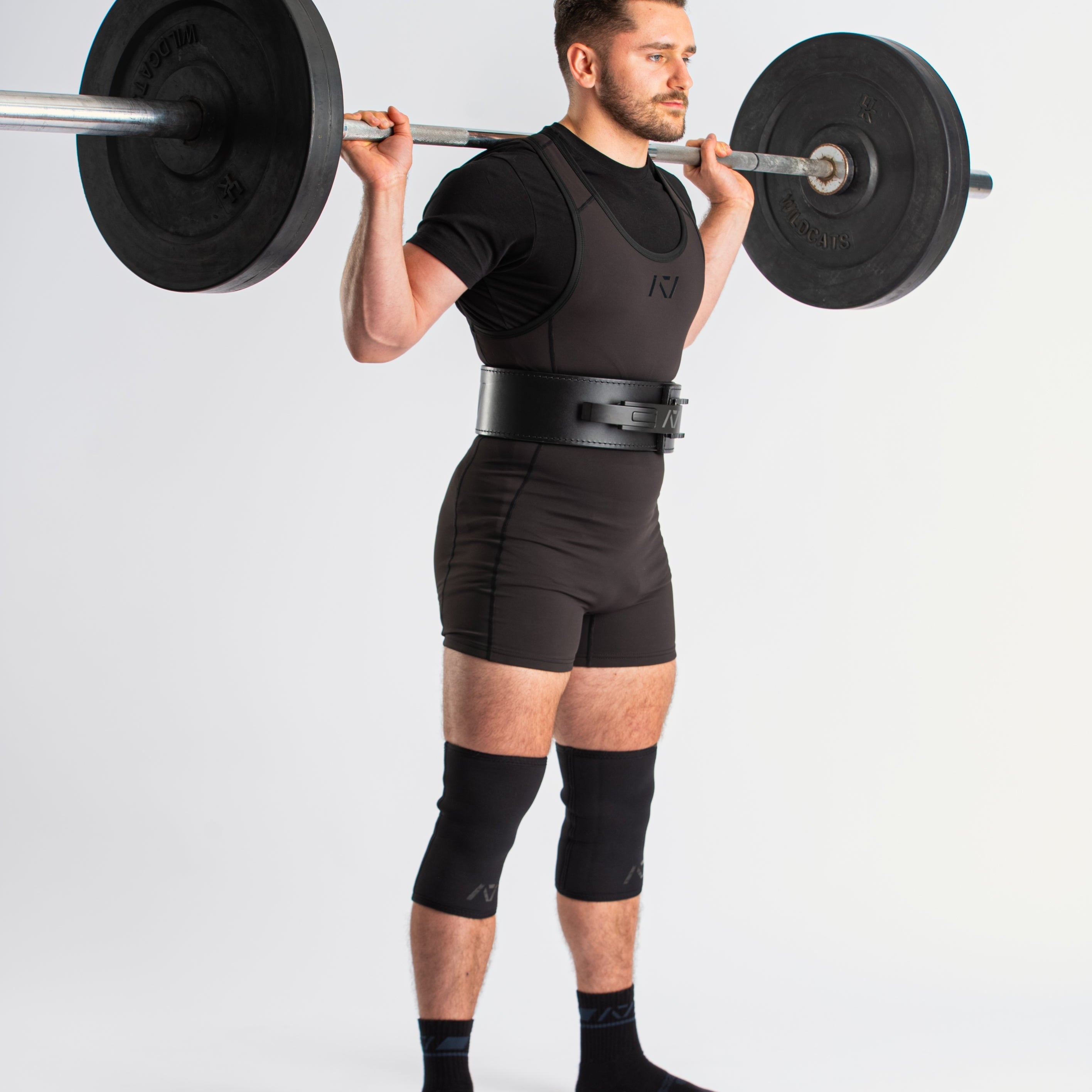 Our IPF APPROVED Rausch Singlets are designed to support the strength and power of an lifter.  A racerback design with advanced compression fabric provides powerlifters ultimate support whilst on the platform. IPF Approved Kit includes Rausch Powerlifting Singlet, A7 Meet Shirt, A7 Zebra Wrist Wraps, A7 Deadlift Socks, Hourglass Knee Sleeves (Stiff Knee Sleeves and Rigor Mortis Knee Sleeves). Genouill�res powerlifting shipping to France, Spain, Ireland, Germany, Italy, Sweden and EU.