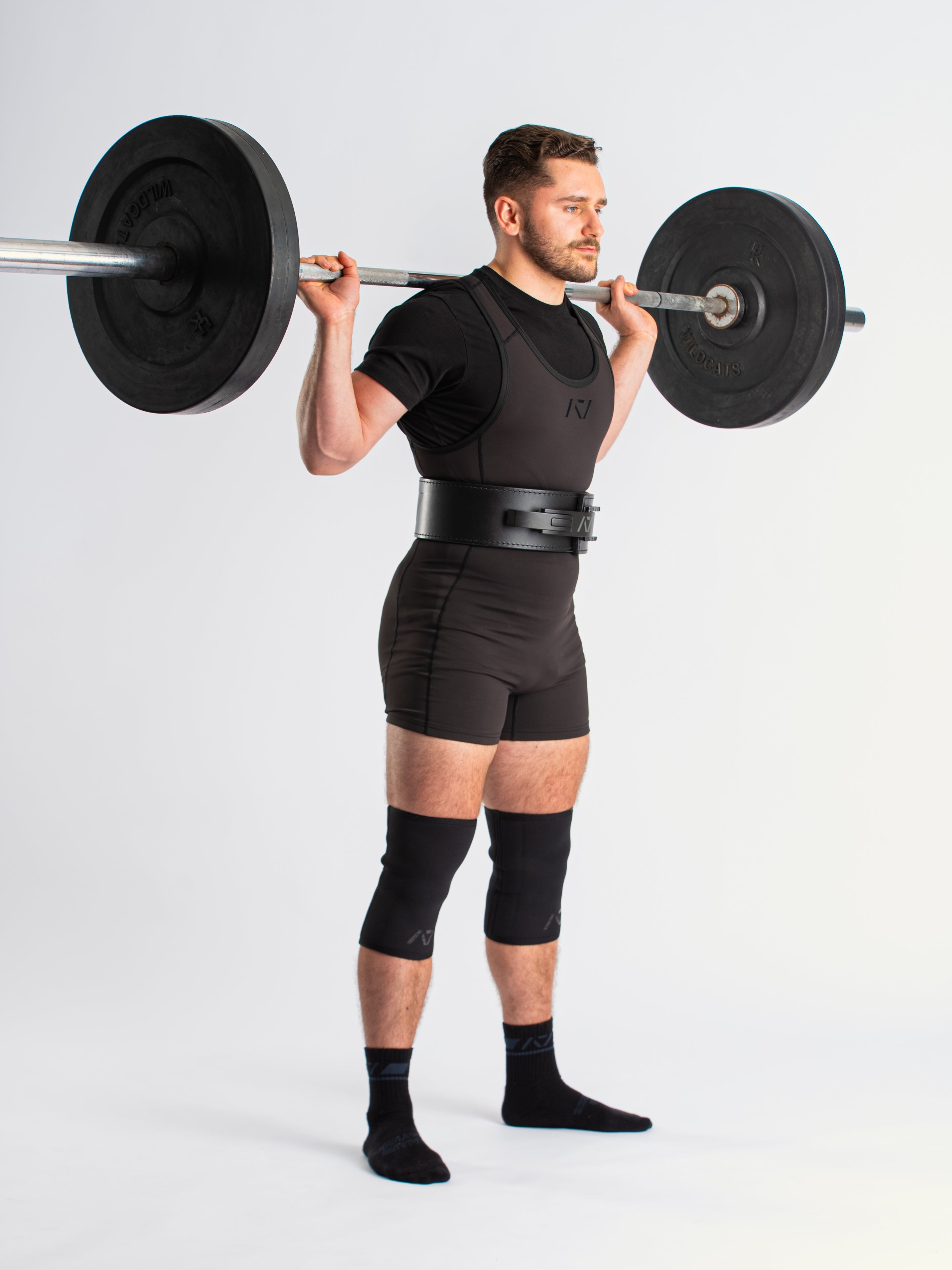 Our IPF APPROVED Rausch Singlets are designed to support the strength and power of an lifter.  A racerback design with advanced compression fabric provides powerlifters ultimate support whilst on the platform. IPF Approved Kit includes Rausch Powerlifting Singlet, A7 Meet Shirt, A7 Zebra Wrist Wraps, A7 Deadlift Socks, Hourglass Knee Sleeves (Stiff Knee Sleeves and Rigor Mortis Knee Sleeves). Genouill�res powerlifting shipping to France, Spain, Ireland, Germany, Italy, Sweden and EU.