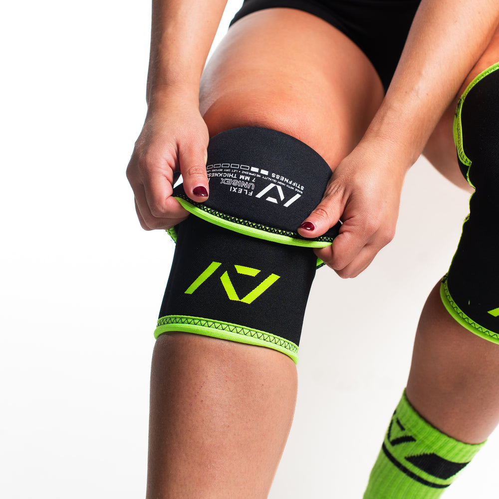 
                      
                        A7 IPF Approved Hourglass Knee Sleeves feature an hourglass-shaped taper fit to provide knee compression while maintaining proper tightness around the calf and quad, offered in three stiffnesses (Flexi, Stiff and Rigor Mortis). The IPF Approved Kit includes Powerlifting Singlet, A7 Meet Shirt, A7 Zebra Wrist Wraps, A7 Deadlift Socks, Hourglass Knee, IPF Approved PAL Lever. Genouillères powerlifting shipping to France, Spain, Ireland, Germany, Italy, Sweden and EU.
                      
                    