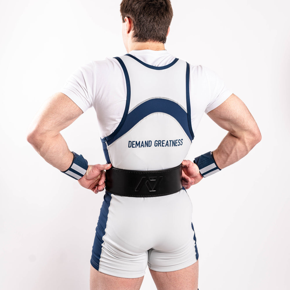 Our IPF APPROVED Rausch Singlets are designed to support the strength and power of an lifter. A racerback design with advanced compression fabric provides powerlifters ultimate support whilst on the platform. IPF Approved Kit includes Rausch Powerlifting Singlet, A7 Meet Shirt, A7 Zebra Wrist Wraps, A7 Deadlift Socks, Hourglass Knee Sleeves (Stiff Knee Sleeves and Rigor Mortis Knee Sleeves). Genouill�res powerlifting shipping to France, Spain, Ireland, Germany, Italy, Sweden and EU.