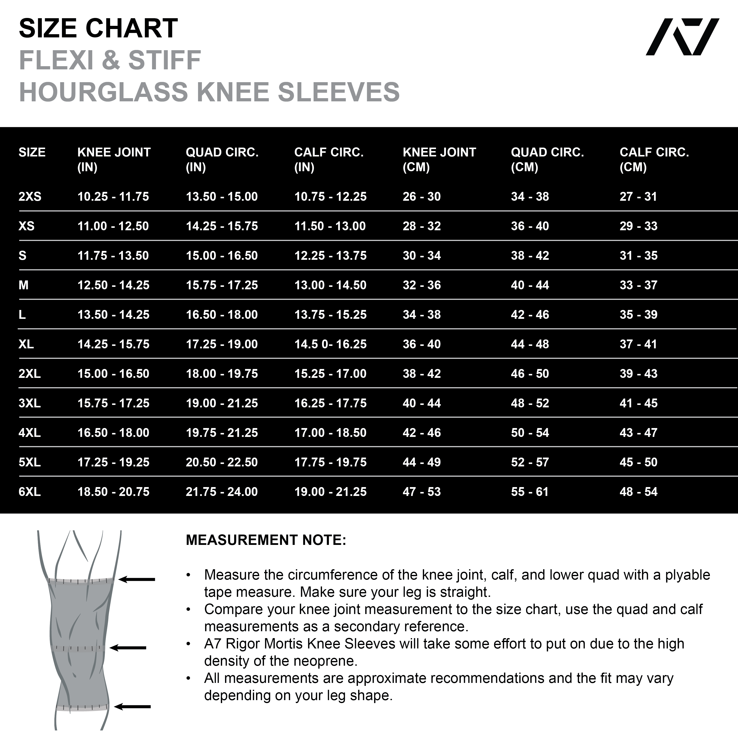 A7 HOURGLASS ニースリーブ IPF APPROVED xsサイズ+kocomo.jp